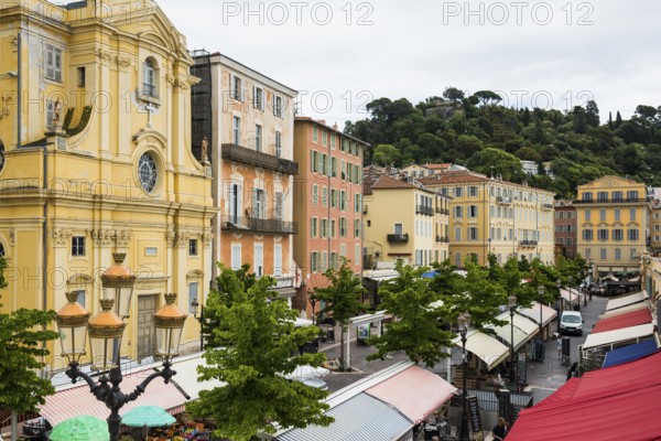 Square in the old town centre, Nice, Alpes Maritimes, Provence Alpes Cote d'Azur, French Riviera, South of France, France