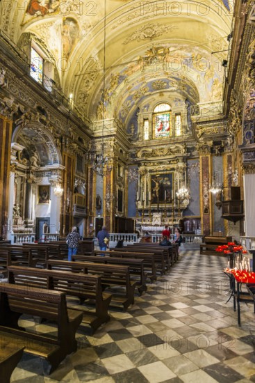 Interior view, Church of St. Jacques-le-Majeur, Old Town, Nice, Alpes Maritimes, Provence Alpes Cote d'Azur, French Riviera, South of France, France