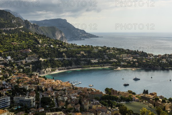 Panorama, View from Mont Boron, Saint-Jean-Cap-Ferrat, Cap Ferrat, Alpes Maritimes, Provence Alpes Cote d'Azur, French Riviera, South of France, France