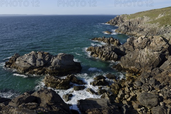 Rocky coast, Cap Sizun, Finistere department, Brittany, France