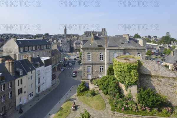 Houses and fortifications, Avranches, Manche department, Normandy, France