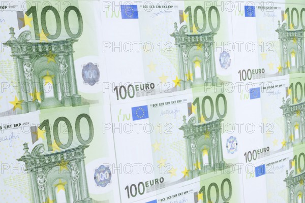 100 euro banknotes, 100 euros