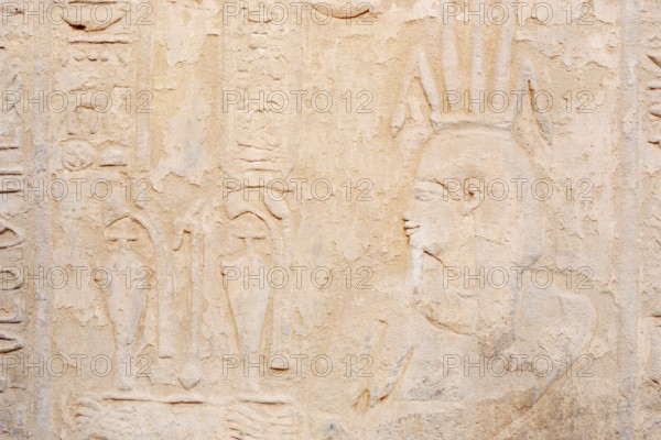 Relief on the double temple of Kom Ombo, Kom Ombo, Egypt