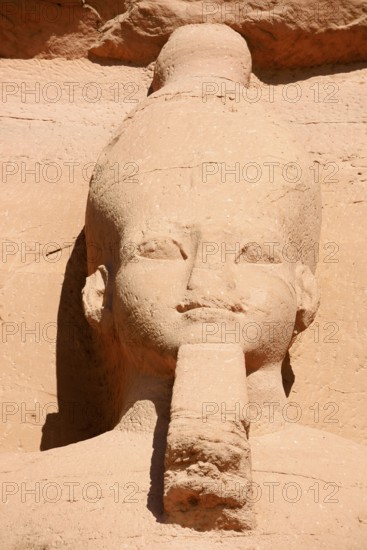 Statue of Ramses II, Temple of Hathor or Temple of Nefertari, Temple of Abu Simbel, Nubia, Egypt