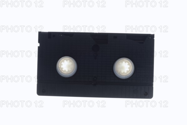 VHS cassette, video cassette on white background