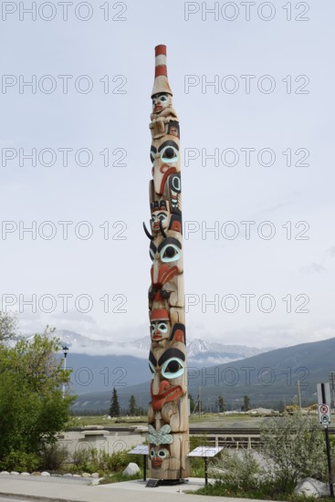 Totem Pole, Jasper, Jasper National Park, Alberta, Canada