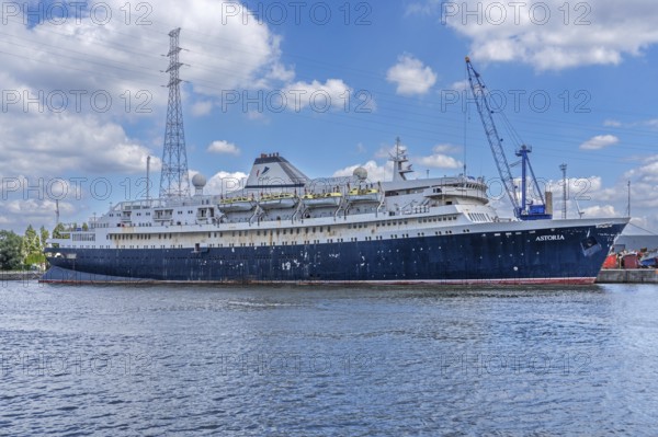 Astoria, cruise ship originally transatlantic ocean liner MS Stockholm, to be dismantled by ship scrapping company Galloo in Ghent seaport, Belgium