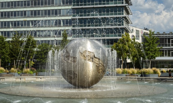 Peace fountain on Hodža Square at Grassalkovich Palace, Presidential Palace, seat of the President of the Slovak Republic, Bratislava, Slovakia