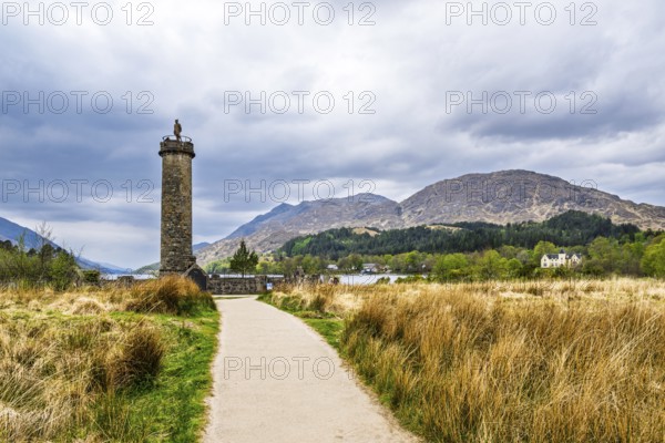 Glenfinnan Monument, Loch Shiel, Glenfinnan Viaduct, River Finnan, West Highland, Scotland, United Kingdom
