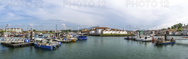 Panorama of Marina in Saint-Jean-de-Luz, Nouvelle-Aquitaine, Pyrenees-Atlantiques, France