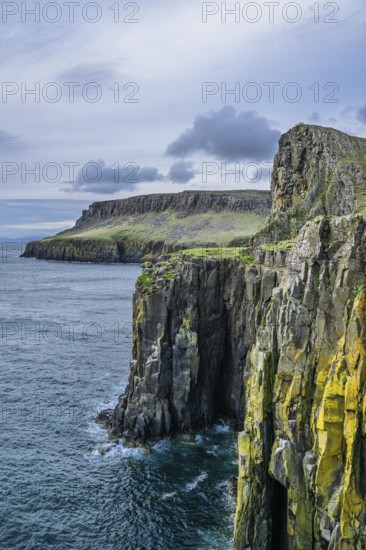 Cliffs over Neist Point Lighthouse, Isle of Skye, Scotland, UK