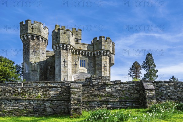 Wray Castle, Lake Windermere, Ambleside, Lake District, Cumbria, England, United Kingdom
