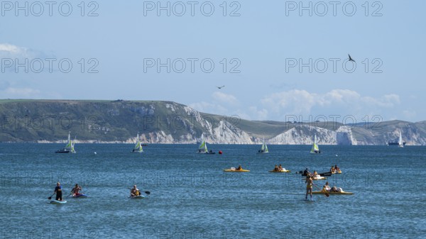 Beach and seaside in Weymouth, Esplanade, Weymouth, Dorset, England, United Kingdom