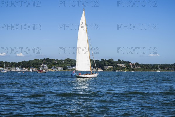 Boats on seaside in Poole, Dorset, England, United Kingdom