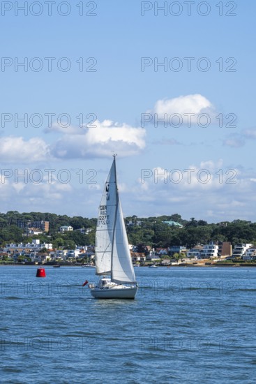 Boats on seaside in Poole, Dorset, England, United Kingdom