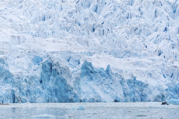 Glacier tongue, sea, Smeerenburgbreen, Spitsbergen, Svalbard