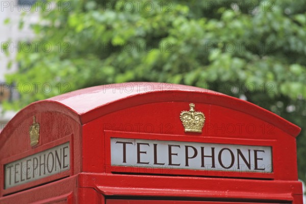 Classic, red, British telephone box, London, Great Britain