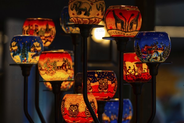 Christmas lights, Christmas market, city of Esslingen, district of Esslingen, Baden-WÃ¼rttemberg, Germany