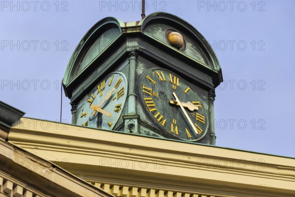 Clock tower at registry office, city of Esslingen, district of Esslingen, Baden-WÃ¼rttemberg, Germany