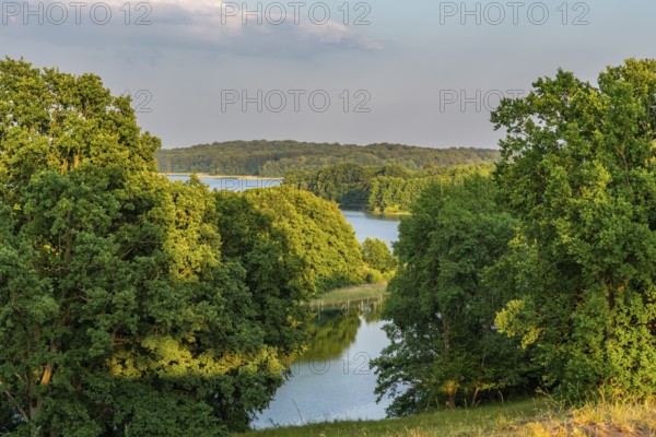 View from Hauptmannsberg to Zansen and Carwitzer See, Feldberg, Feldberger Seenlandschaft, Mecklenburg Lake District, Mecklenburg-Western Pomerania, Germany