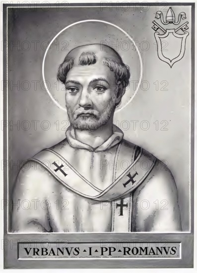 St Urban (d. 230) was Bishop of Rome from 222 to 230. His name means the city dweller (Latin) and the Liber Pontificalis attests to his urban Roman origins, Historical, authentic, digitally restored reproduction from a 19th century original, Record date not stated