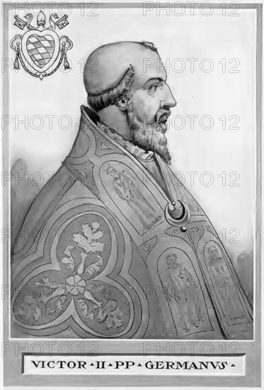 Victor II, also Victor II (born around 1020, died 28 July 1057 in Arezzo), was Bishop of EichstÃ¤tt as Gebhard I from 1042 to 1057 and served as Pope from 1055 until his death, Historical, authentic, digitally restored reproduction from a 19th century original, Record date not stated