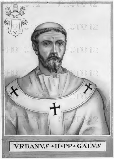 Urban II, formerly Odo de ChÃ¢tillon, Odo de Lagery or Eudes de ChÃ¢tillon, also Eudes de Lagery, Otto von Lagery, Otto von ChÃ¢tillon, Bishop Otto von Ostia (born around 1035 probably in Lagery or ChÃ¢tillon-sur-Marne, Kingdom of France, died 29 July 1099 in Rome, Papal States) (1) was Roman Catholic Pope from 1088 to 1099, Historical, authentic, digitally restored reproduction from a 19th century original, Record date not stated