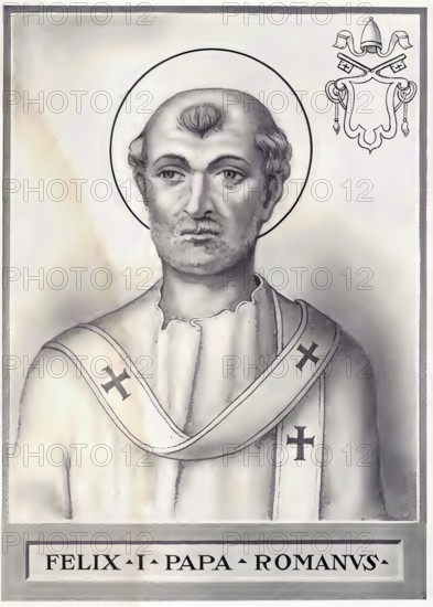 Felix I (lat. the Fortunate, born in Rome, died there on 30 December 274) was elected Bishop of Rome on 5 January 269, Historical, authentic, digitally restored reproduction from a 19th century original, Record date not stated