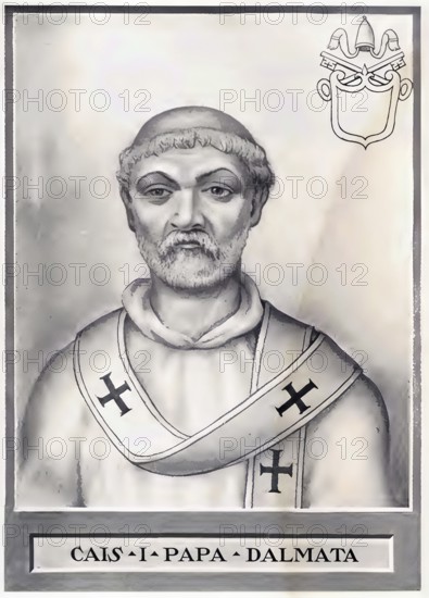 Caius or Gajus (born in Dalmatia, died 22 April 296) was Bishop of Rome from 17 December 283 to 22 April 296, Historical, authentic, digitally restored reproduction from a 19th century original, Record date not stated