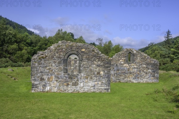 St Saviors Church Ruins, Glendalough, Wicklow Mountains National Park, Brockagh, County Wicklow, Ireland