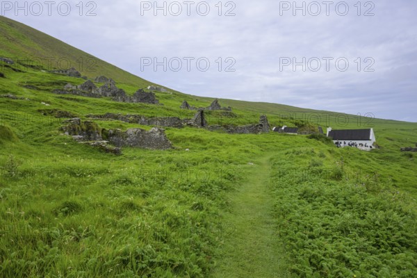 Ruins, Great Blasket Island, Dunquin, Kerry, Ireland