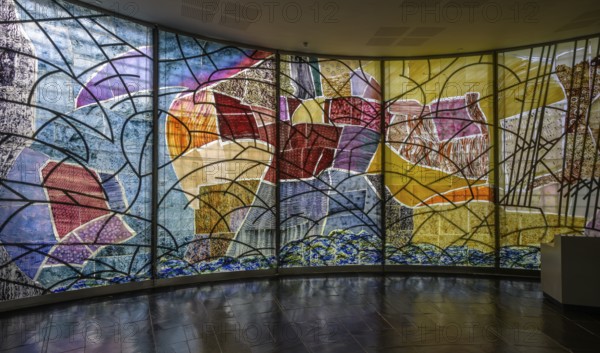 Glass artwork The Journey by Roisin de Buitléar at the Blasket Center Museum, Ferritersquarter, Dunquin, Kerry, Ireland