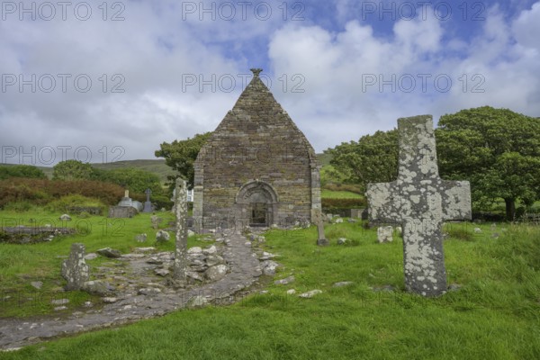 Church Ruins and Ogham Stone, Kilmalkedar, Kerry, Ireland