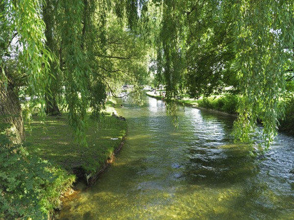 Schwabinger Bach, Englischer Garten, Munich, Bavaria, Germany