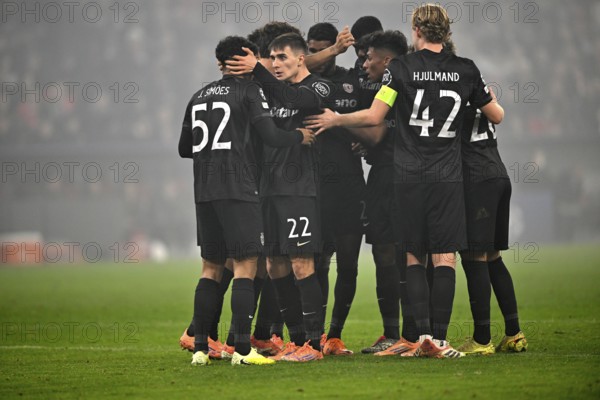 Goal celebration Ivan Fresneda Sporting Lisbon SCP (22) Joao Simoes Sporting Lisbon SCP (52) Morten Hjulmand Sporting Lisbon SCP (42) Maximiliani Araujo Sporting Lisbon SCP (20) Champions League, Allianz Arena, Munich, Bavaria, Germany