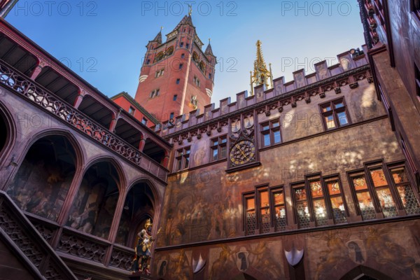 The courtyard of the Red Town Hall, Basel