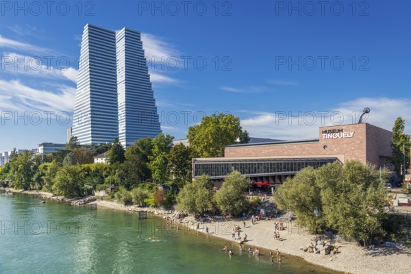 Tinguely Museum and Roche Tower on the Rhine, Basel