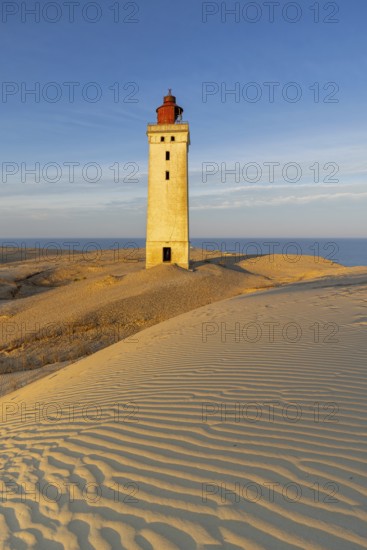 Rubjerg Knude Fyr / Rubjerg Knude lighthouse in the sand dunes on the top of LÃ¸nstrup Klint, HjÃ¸rring, North Jutland, Denmark