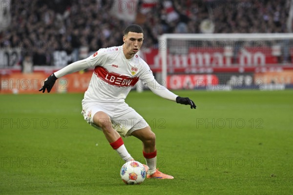 Bilal El Khannouss VfB Stuttgart (11) Action on the ball MHPArena, MHP Arena Stuttgart, Baden-WÃ¼rttemberg, Germany