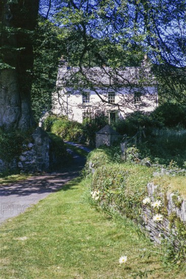 Historic rectory house building village of Nevern, Pembrokeshire, Wales, UK 15 July 1971