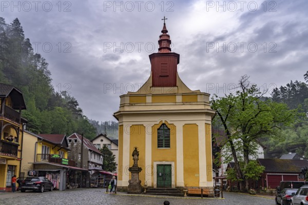 The Church of St. John of Nepomuk in HÅ™ensko, Czech Republic