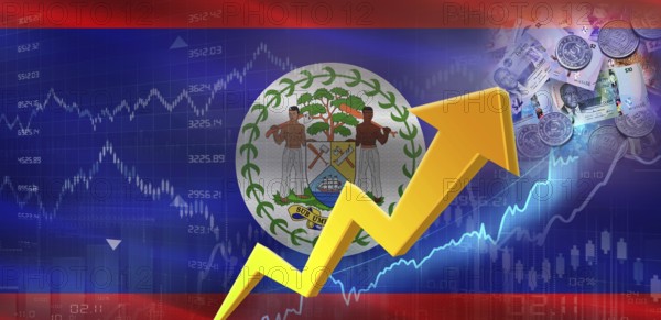 Belize Financial Growth on Market Graph. Belize Economic Growth on Financial Graph