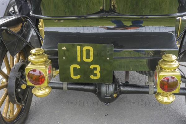Details Ford T classic car from 1909, classic car meeting at the mills of, Skerries, County Dublin, Ireland