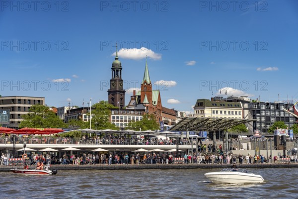 The St. Pauli LandungsbrÃ¼cken at Hafengeburtstag Hamburg 2025 in the Free Hanseatic City of Hamburg, Germany