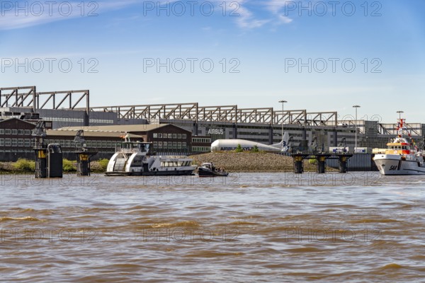 Airbus on the Elbe in Hamburg, Germany