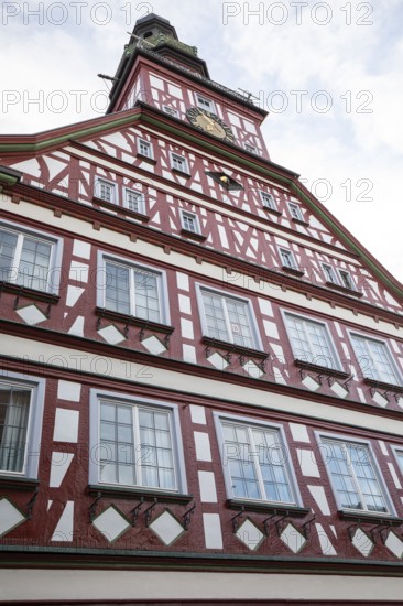 Town Hall of Kirchheim unter Teck, Baden-WÃ¼rttemberg, Germany. Detailed view of half-timbered architecture in southern Germany