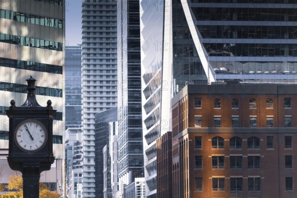 Scenic Toronto financial district skyline and modern architecture