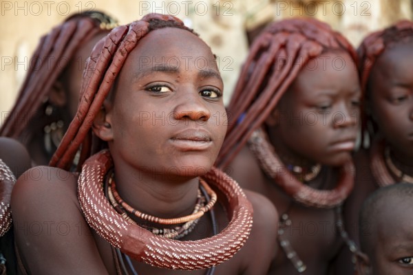 Himba woman, traditional Himba village, Kaokoveld, Kunene, Namibia