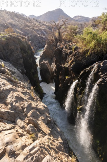 Epupa Falls waterfall on the Kunene River, Kunene, Namibia