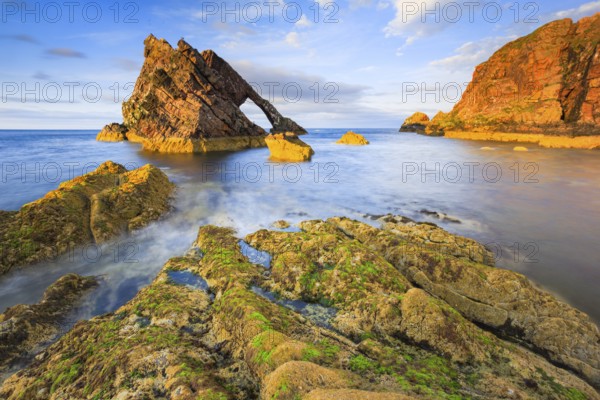Rock arch on Scottish coast, Scotland, Great Britain